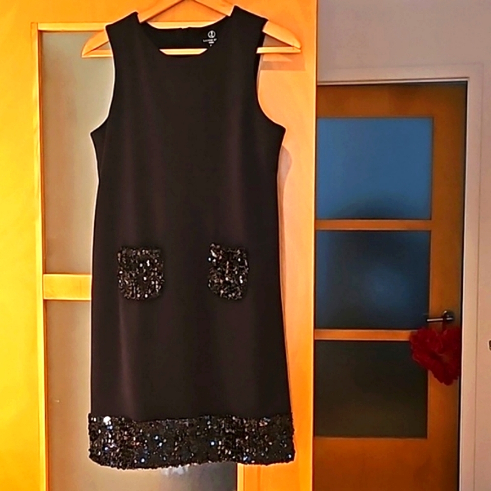 Lands End Black Sequins Jumper